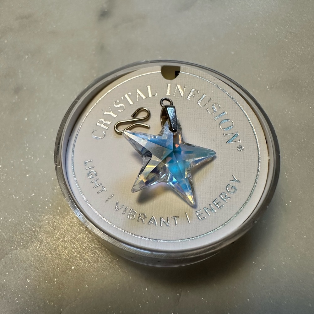 Alex And Ani Swarovski Crystal Star Necklace Charm - Silver Wish